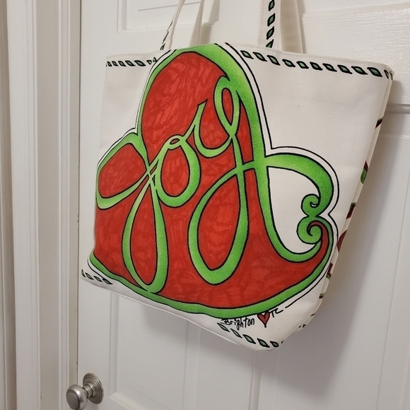 Brighton Love & Joy Holiday Large Canvas Tote - Picture 16 of 16
